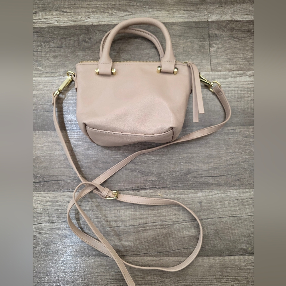 MOSSIMO MINI PINK CROSSBODY MICRO BAG Clutch Designer Faux Leather
